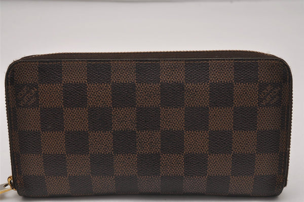 Authentic Louis Vuitton Damier Zippy Long Wallet Purse N60015 LV 6743I