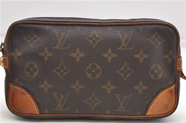 Auth Louis Vuitton Monogram Marly Dragonne PM Clutch Hand Bag M51827 LV 6745D