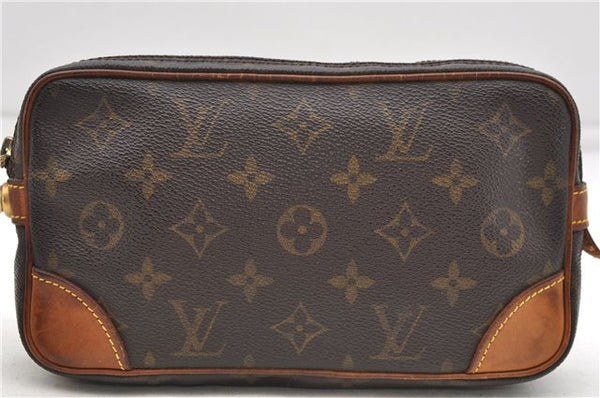 Auth Louis Vuitton Monogram Marly Dragonne PM Clutch Hand Bag M51827 LV 6745D