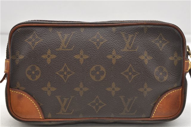 Auth Louis Vuitton Monogram Marly Dragonne PM Clutch Hand Bag M51827 LV 6745D