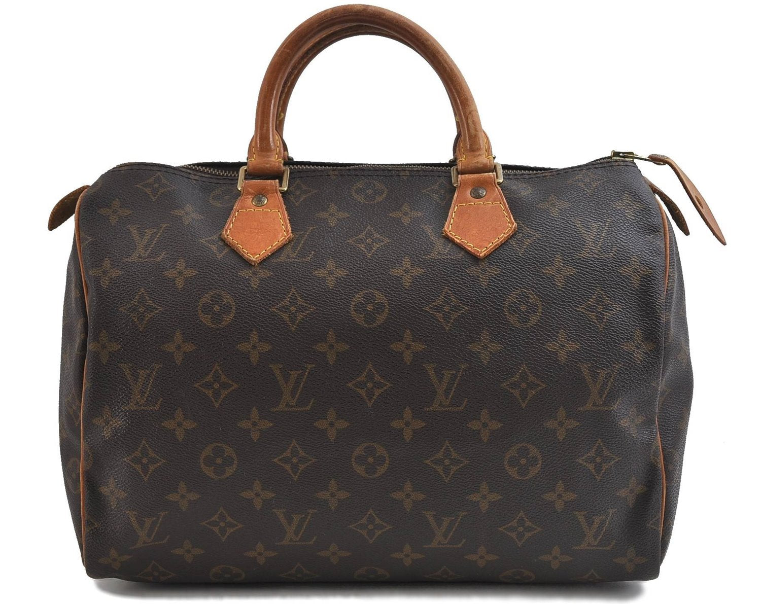 Authentic LOUIS VUITTON Monogram Speedy 30 Hand Bag M41526 LV 6747C