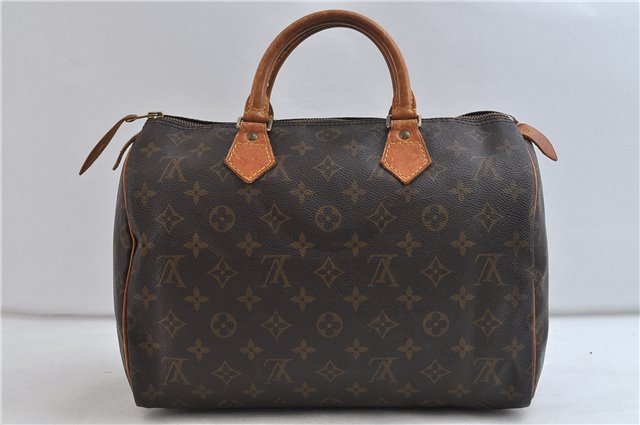 Authentic LOUIS VUITTON Monogram Speedy 30 Hand Bag M41526 LV 6747C