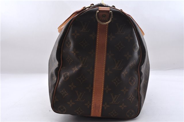 Authentic Louis Vuitton Monogram Keepall Bandouliere 45 M41418 Boston Bag 6747E