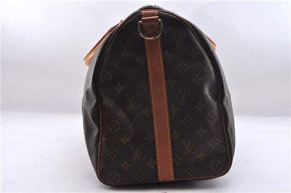 Authentic Louis Vuitton Monogram Keepall Bandouliere 45 M41418 Boston Bag 6747E