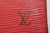 Authentic Louis Vuitton Epi Porte Tresor Etui Papier Wallet Red M63717 LV 6748I