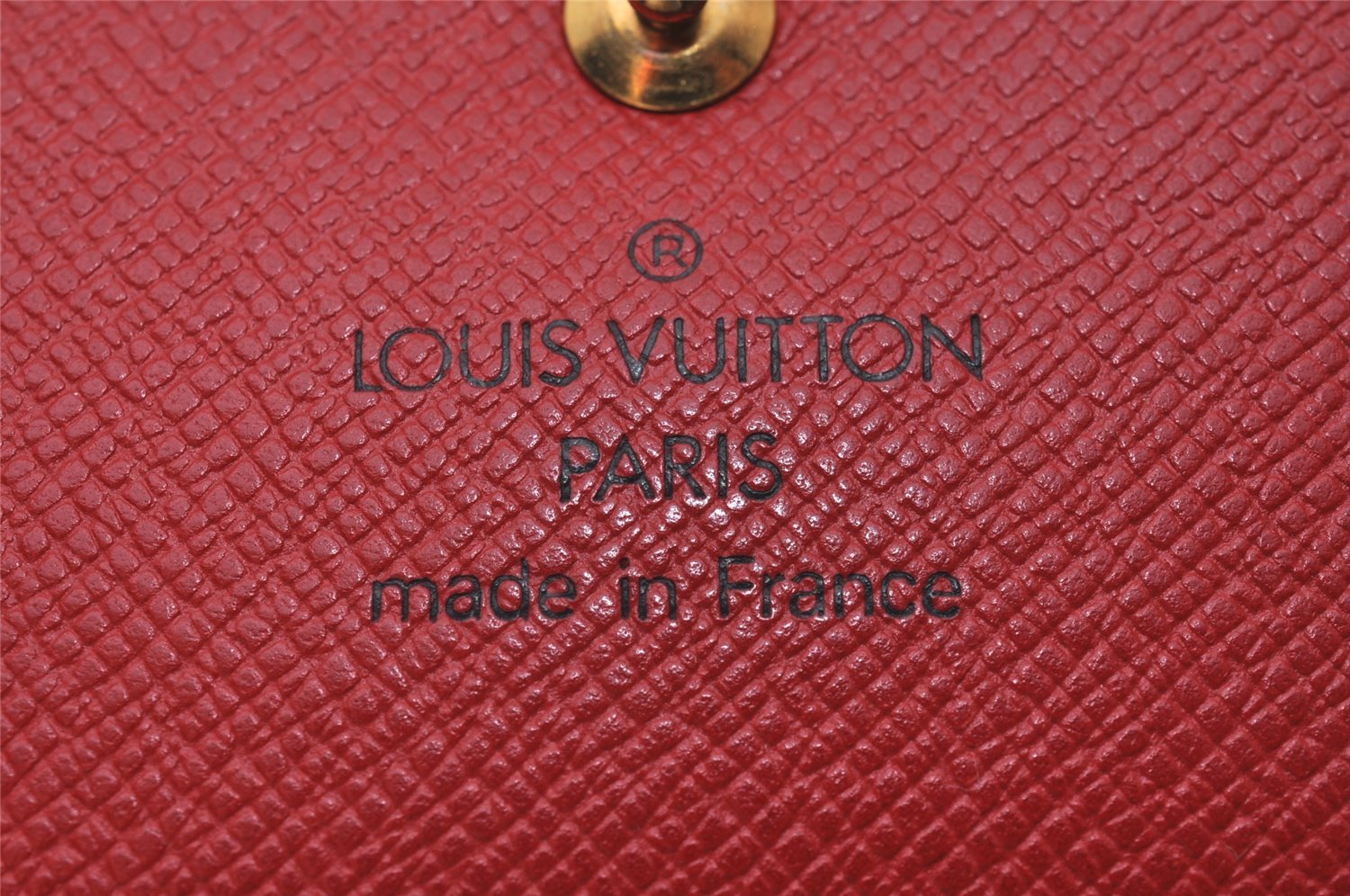 Authentic Louis Vuitton Epi Porte Tresor Etui Papier Wallet Red M63717 LV 6748I