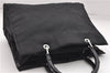 Authentic GUCCI Bamboo Tote Hand Bag Nylon Leather 0021010 Black 6749D