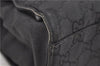 Authentic GUCCI Bamboo Tote Hand Bag Nylon Leather 0021010 Black 6749D