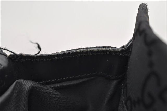 Authentic GUCCI Bamboo Tote Hand Bag Nylon Leather 0021010 Black 6749D