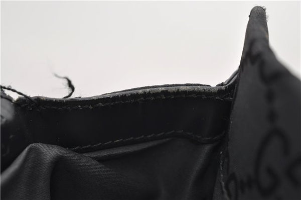 Authentic GUCCI Bamboo Tote Hand Bag Nylon Leather 0021010 Black 6749D