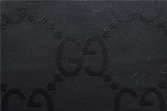 Authentic GUCCI Bamboo Tote Hand Bag Nylon Leather 0021010 Black 6749D