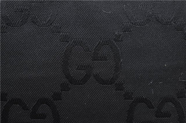 Authentic GUCCI Bamboo Tote Hand Bag Nylon Leather 0021010 Black 6749D