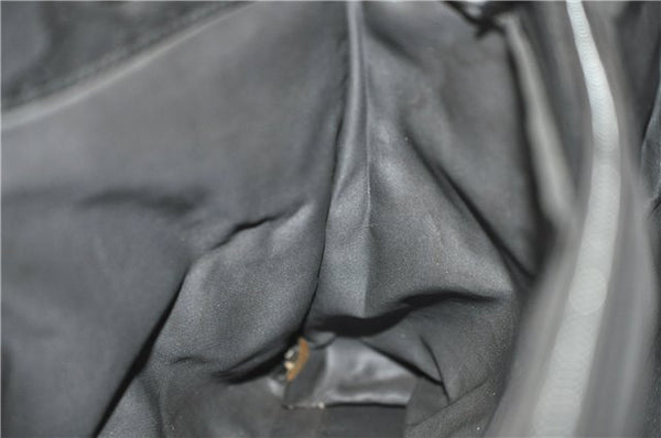 Authentic GUCCI Bamboo Tote Hand Bag Nylon Leather 0021010 Black 6749D