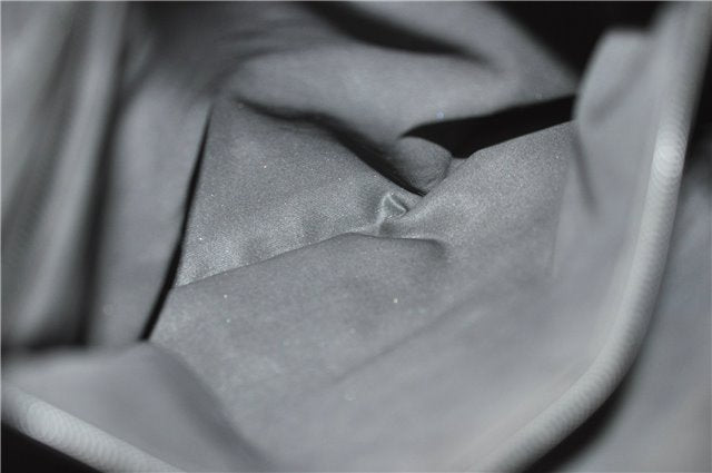 Authentic GUCCI Bamboo Tote Hand Bag Nylon Leather 0021010 Black 6749D