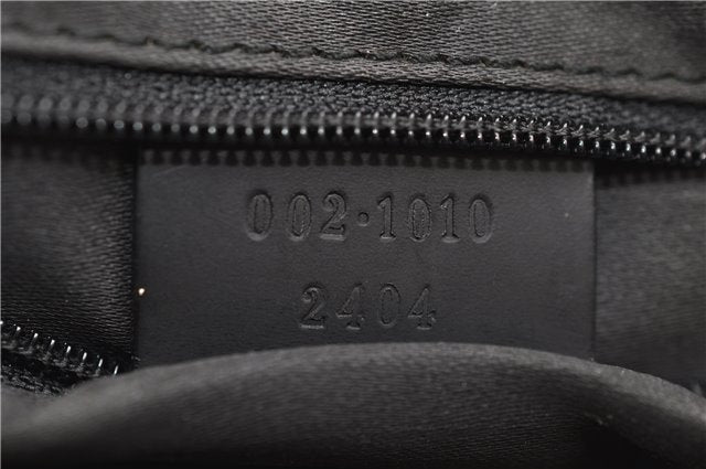 Authentic GUCCI Bamboo Tote Hand Bag Nylon Leather 0021010 Black 6749D