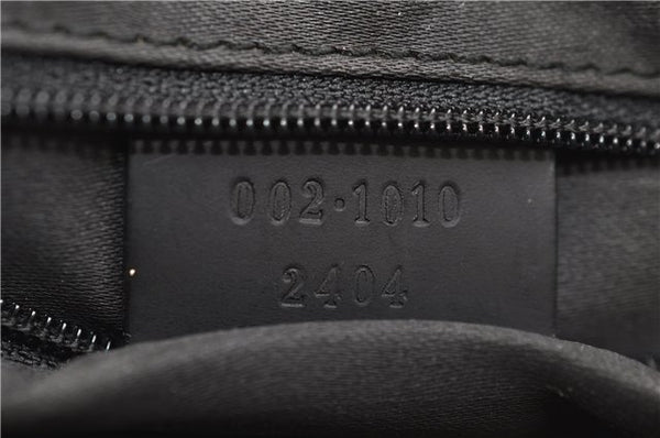 Authentic GUCCI Bamboo Tote Hand Bag Nylon Leather 0021010 Black 6749D