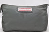 Authentic PRADA Nylon Leather Clutch Bag Purse Gray 6752C