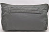 Authentic PRADA Nylon Leather Clutch Bag Purse Gray 6752C