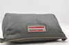 Authentic PRADA Nylon Leather Clutch Bag Purse Gray 6752C