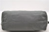 Authentic PRADA Nylon Leather Clutch Bag Purse Gray 6752C