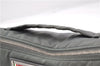 Authentic PRADA Nylon Leather Clutch Bag Purse Gray 6752C