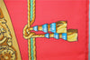 Auth HERMES Carre 90 Scarf "HOMMAGE A CHARLES GARNIER" Silk Red Paper Bag 6752D