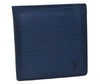 Authentic Louis Vuitton Epi Portefeuille Marco Wallet Purse Blue M60613 LV 6752I