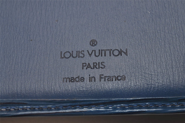 Authentic Louis Vuitton Epi Portefeuille Marco Wallet Purse Blue M60613 LV 6752I