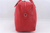 Authentic Longchamp Quadri 2Way Hand Boston Bag Leather Red 6753D