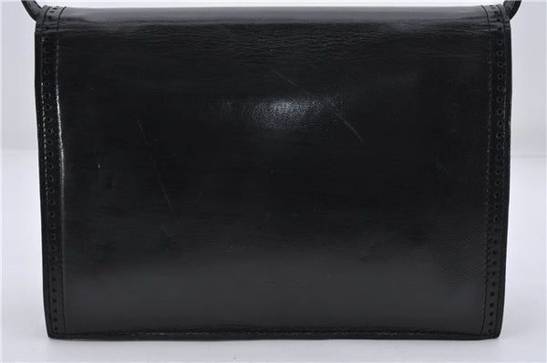 Authentic YVES SAINT LAURENT Shoulder Bag Purse Leather Black 6754D