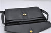 Authentic YVES SAINT LAURENT Shoulder Bag Purse Leather Black 6754D