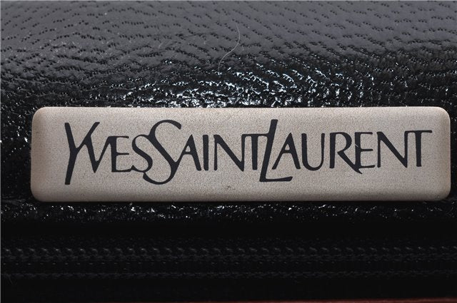 Authentic YVES SAINT LAURENT Shoulder Bag Purse Leather Black 6754D