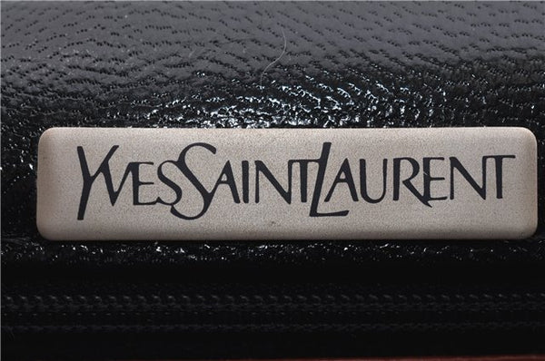 Authentic YVES SAINT LAURENT Shoulder Bag Purse Leather Black 6754D