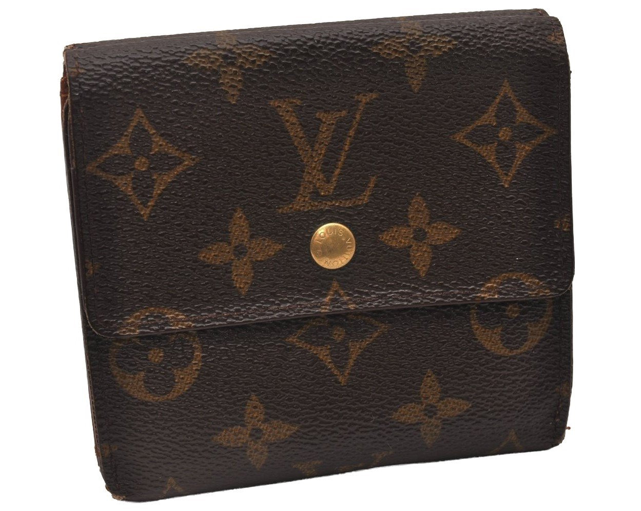 Authentic Louis Vuitton Monogram M61652 Porte Monnaie Billet Carte Credit 6754I