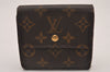 Authentic Louis Vuitton Monogram M61652 Porte Monnaie Billet Carte Credit 6754I