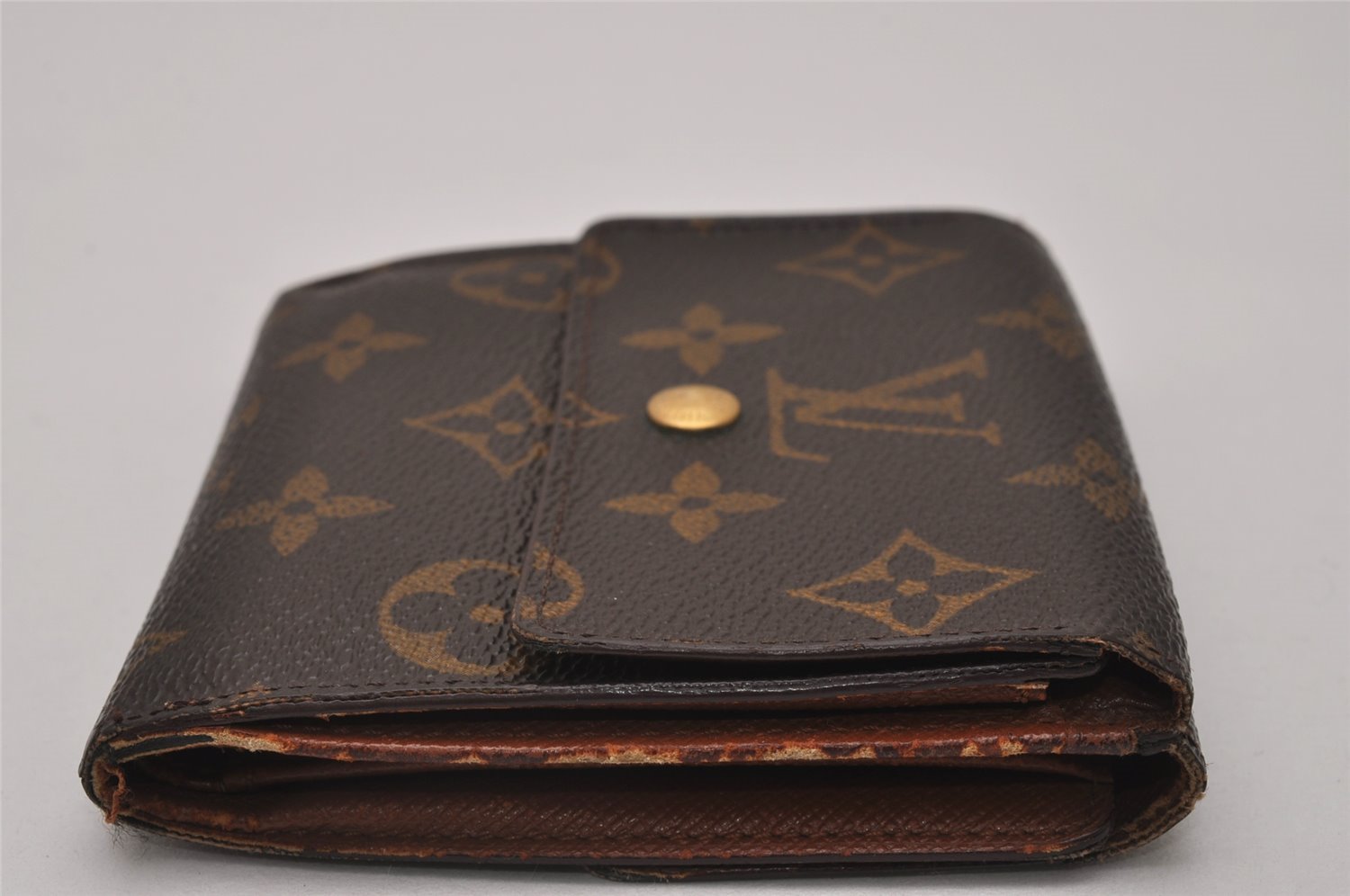 Authentic Louis Vuitton Monogram M61652 Porte Monnaie Billet Carte Credit 6754I