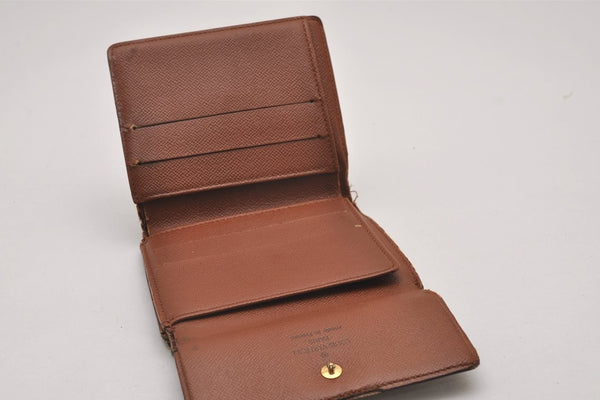 Authentic Louis Vuitton Monogram M61652 Porte Monnaie Billet Carte Credit 6754I