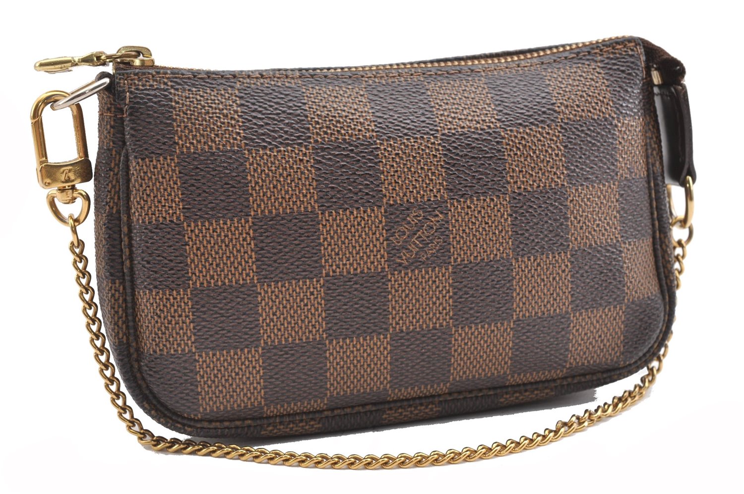 Authentic Louis Vuitton Damier Mini Pochette Accessoires Pouch N58009 LV 6757F