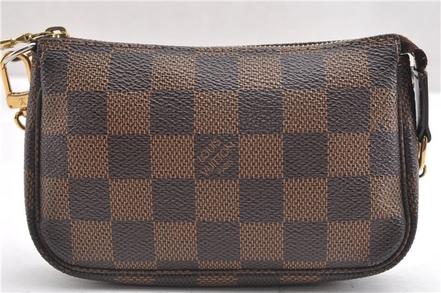 Authentic Louis Vuitton Damier Mini Pochette Accessoires Pouch N58009 LV 6757F