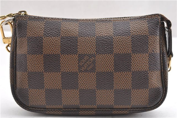 Authentic Louis Vuitton Damier Mini Pochette Accessoires Pouch N58009 LV 6757F