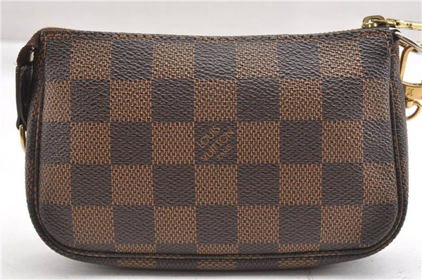 Authentic Louis Vuitton Damier Mini Pochette Accessoires Pouch N58009 LV 6757F