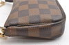 Authentic Louis Vuitton Damier Mini Pochette Accessoires Pouch N58009 LV 6757F