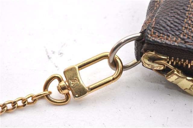 Authentic Louis Vuitton Damier Mini Pochette Accessoires Pouch N58009 LV 6757F