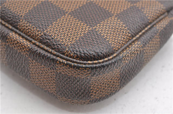 Authentic Louis Vuitton Damier Mini Pochette Accessoires Pouch N58009 LV 6757F
