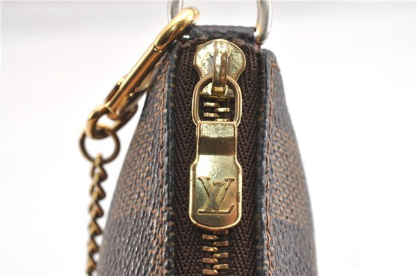Authentic Louis Vuitton Damier Mini Pochette Accessoires Pouch N58009 LV 6757F