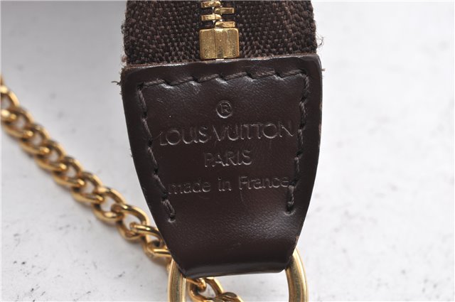 Authentic Louis Vuitton Damier Mini Pochette Accessoires Pouch N58009 LV 6757F