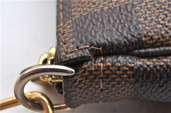 Authentic Louis Vuitton Damier Mini Pochette Accessoires Pouch N58009 LV 6757F