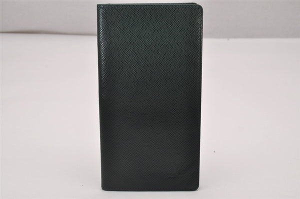 Auth Louis Vuitton Taiga Porte Valeurs Cartes Credit Wallet M30394 Green 6757I