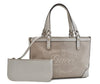 Authentic GUCCI Craft Shoulder Tote Bag Canvas Leather 269878 Beige White 6758C