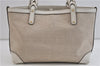 Authentic GUCCI Craft Shoulder Tote Bag Canvas Leather 269878 Beige White 6758C